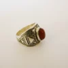 Bague Touareg gravée en argent et Cornaline – Image 3