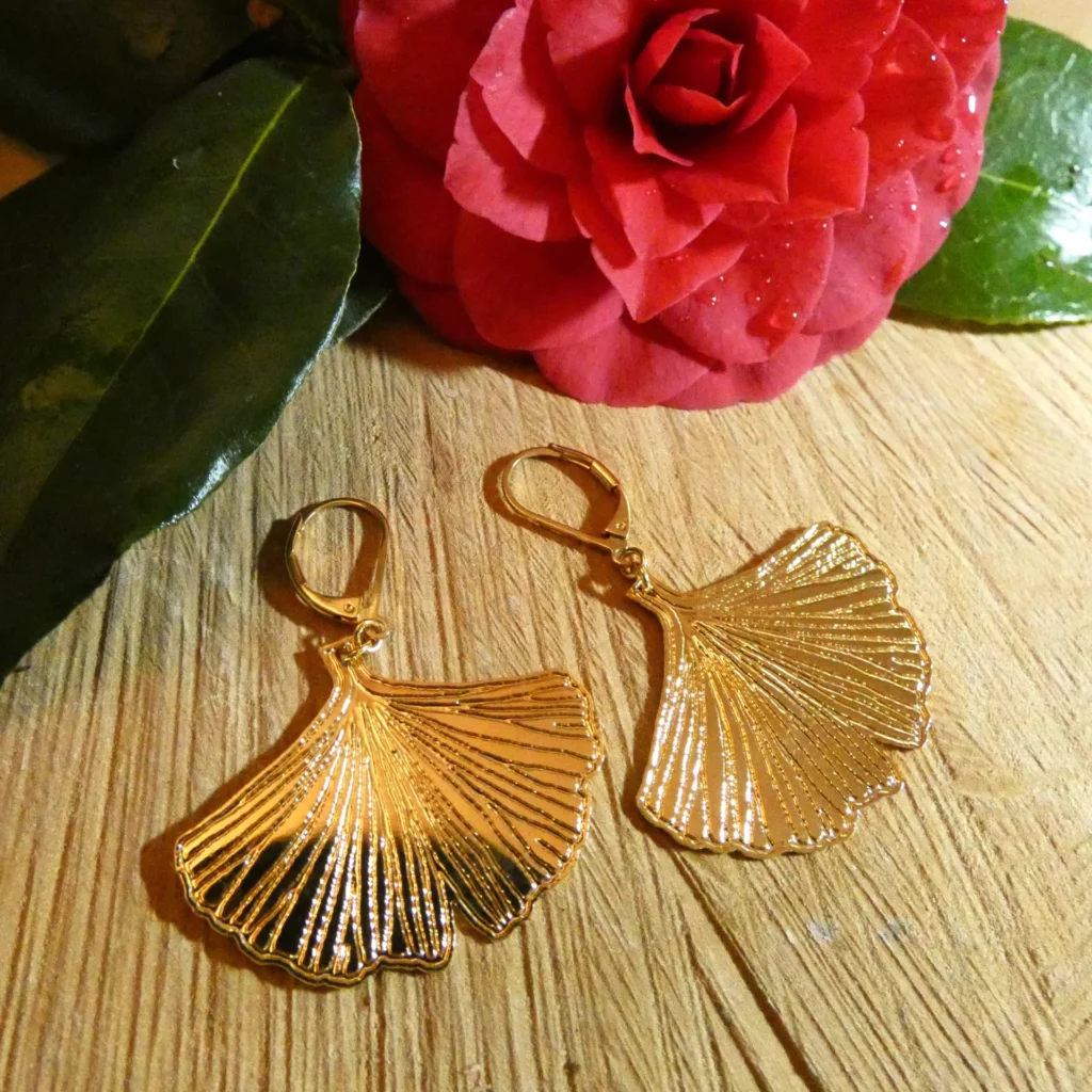 Boucles d'oreille Amélie Blaise Ginkgo
