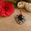 Collier Rosana coeur brodé avec onyx noir – Image 2