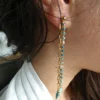 Boucles d'oreille Santorin chaîne – Image 2