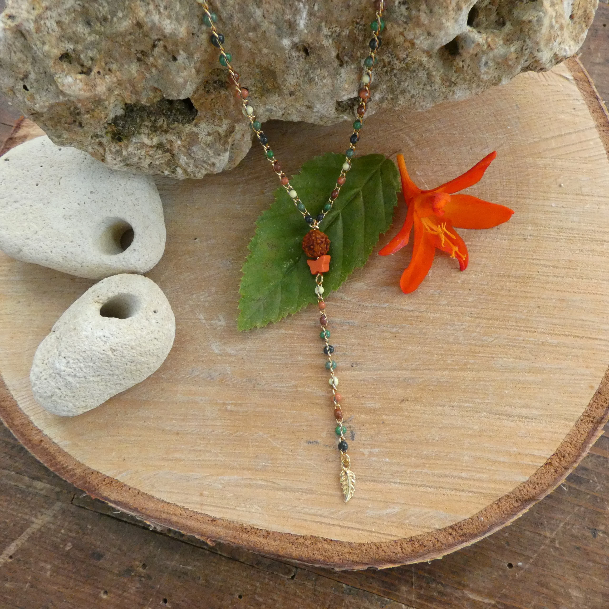 Collier Y Arte Fact Déméter graines de Shiva