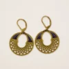 Boucles d'oreille "Chaman" violette