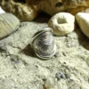Bague Touareg en argent gravée 3 – Image 2