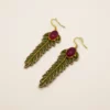 Boucles d'oreille Lorie Jade pourpre