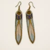 Boucles d'oreille NAHUA Apsa 2 brodées à la main