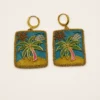 Boucles d'oreille NAHUA Palmyre brodées à la main