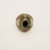 Bague Touareg gravée en argent et onyx noir