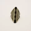 Bague Touareg en argent gravée et ébène