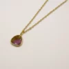 Pendentif plaqué or et tourmaline " melondo".