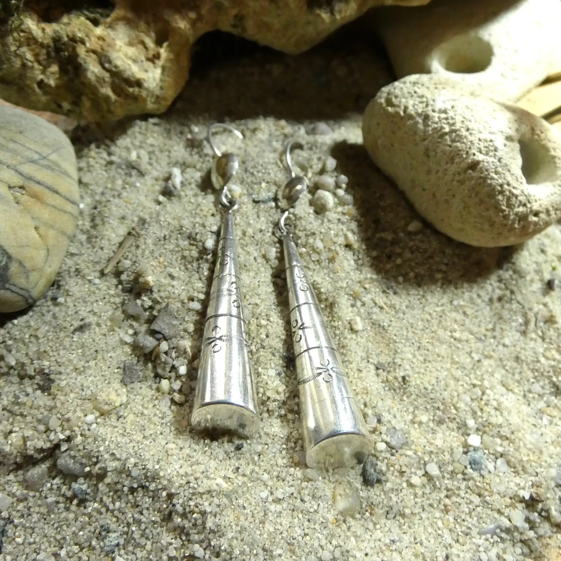 Boucles d'oreille Touareg en argent.