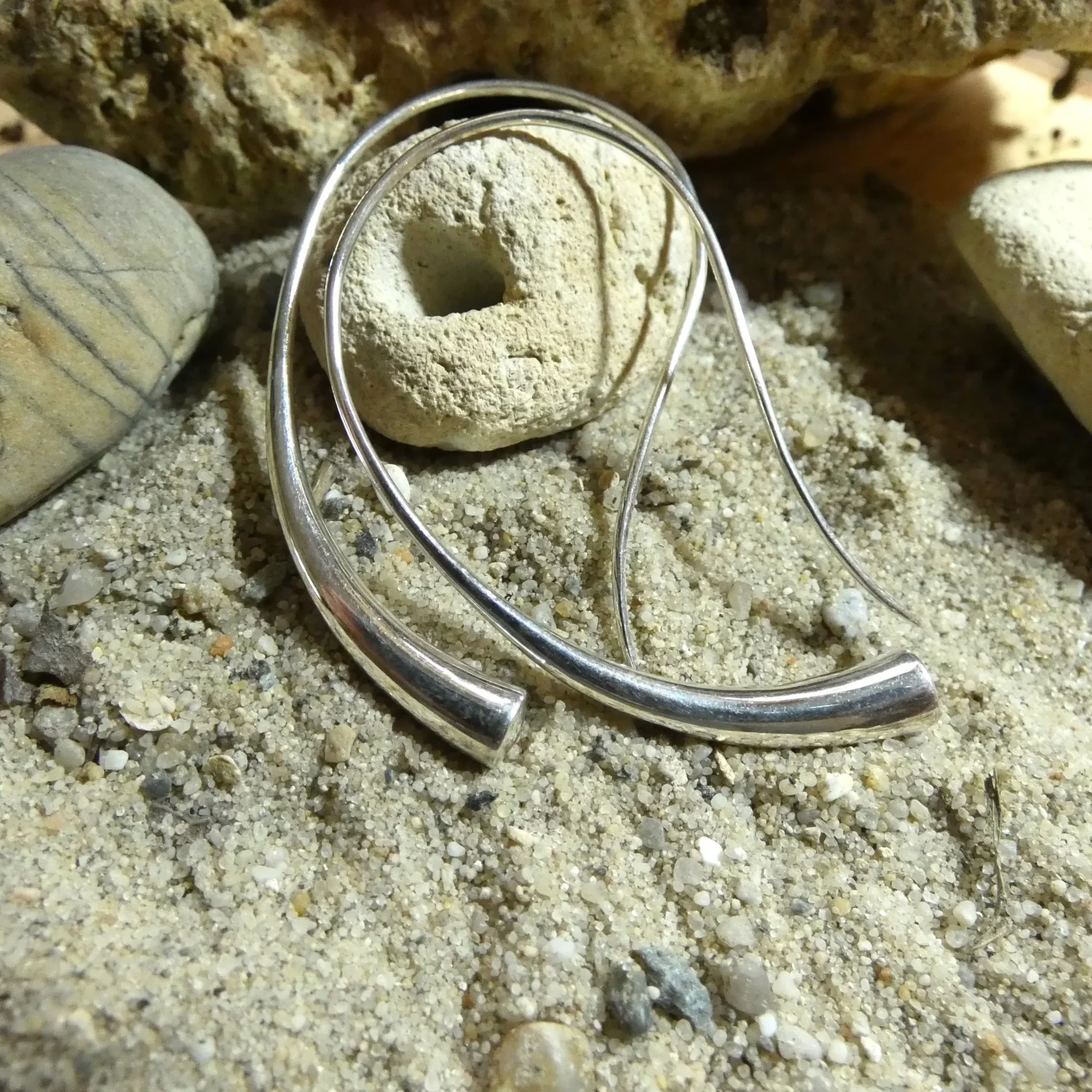 Boucles d'oreille Touareg en argent.