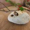 Bague plaquée or et quartz fumé. – Image 2
