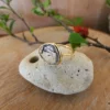 Bague plaqué or et quartz rutilé. – Image 2