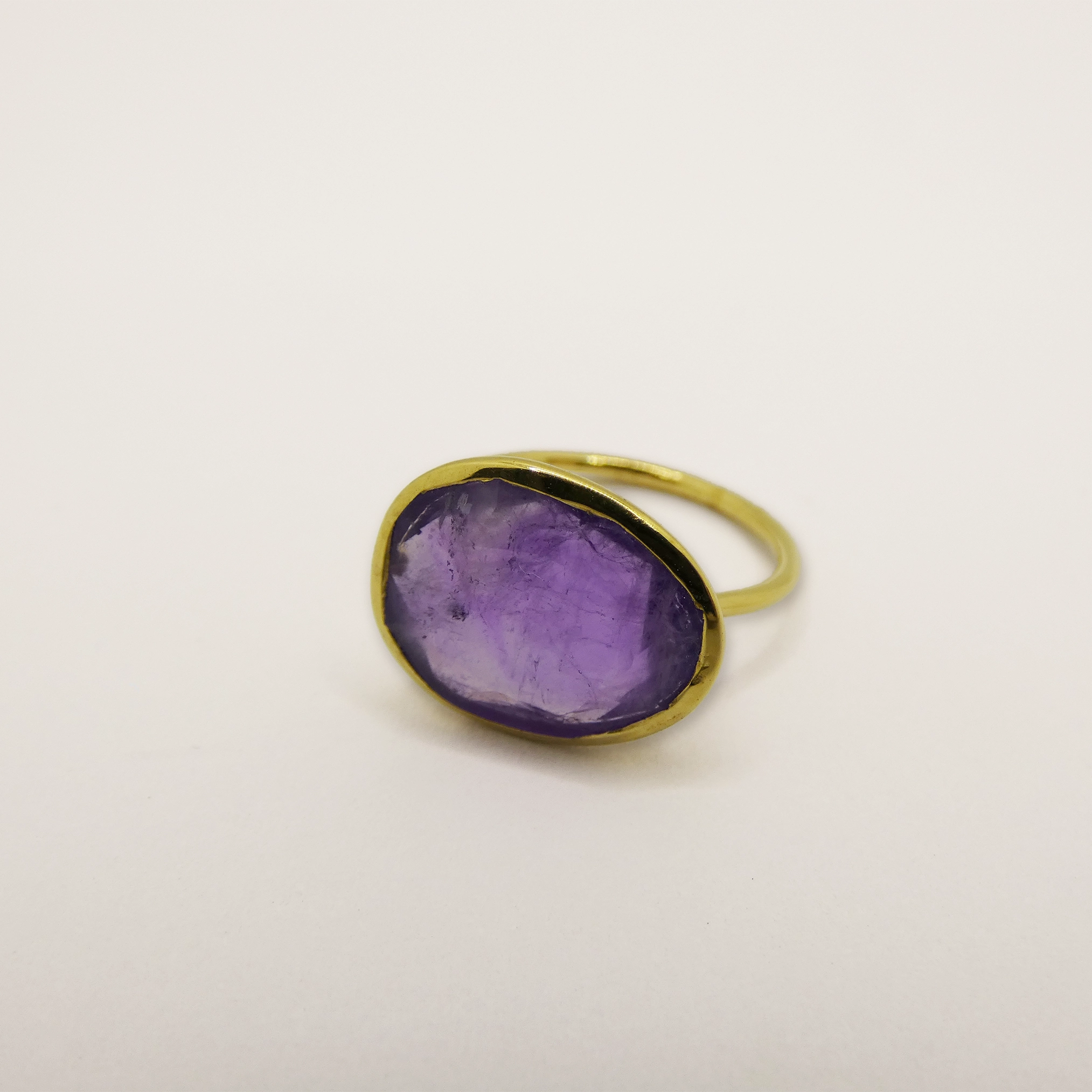 Bague Arte Fact Rajanee plaquée or et améthyste 1