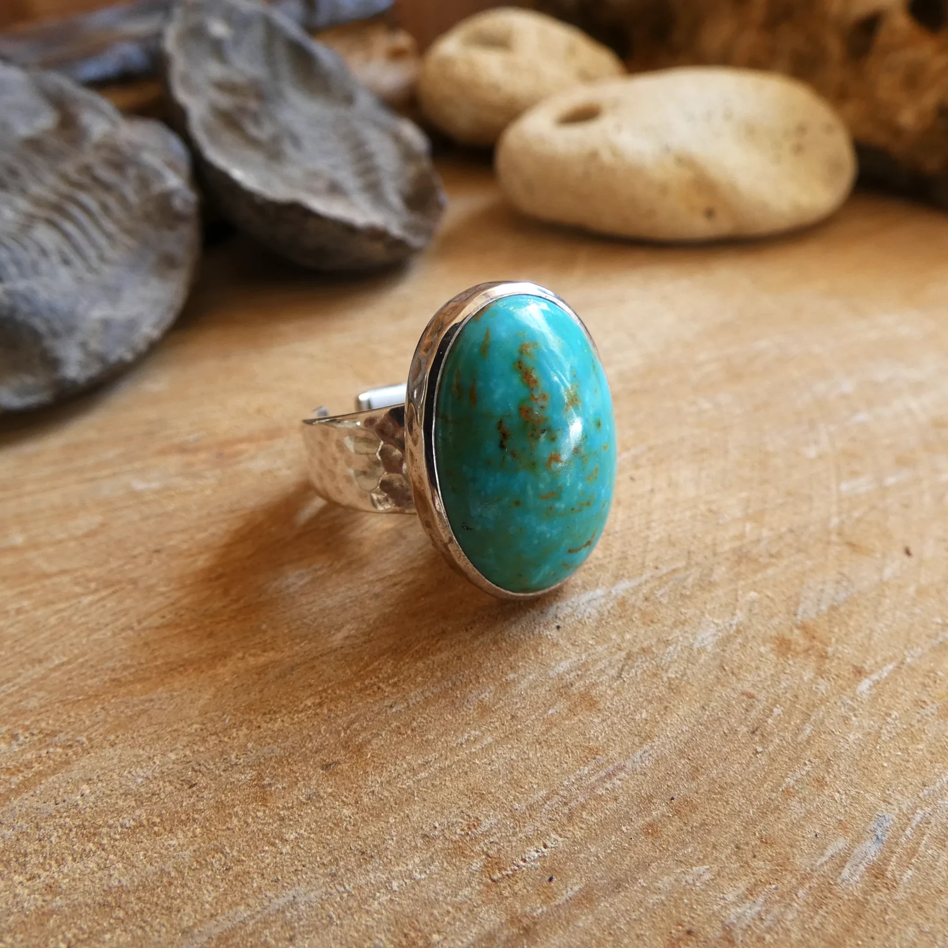 Bague Arte Fact argent et turquoise Arizona