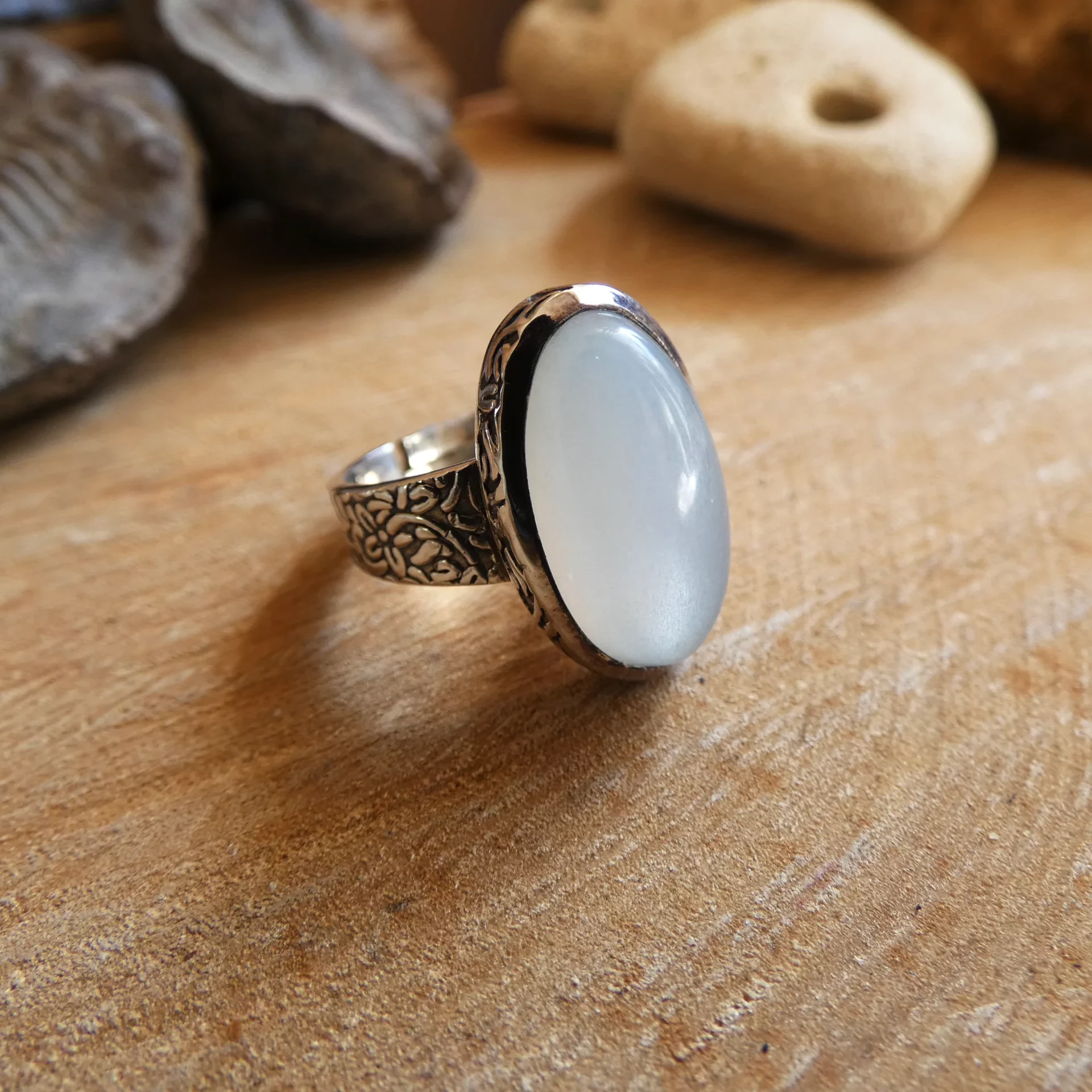Bague Arte Fact argent et pierre de lune