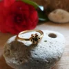 Bague Muja Juma argent plaquée or et quartz fumé – Image 2