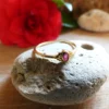 Bague Muja Juma argent plaquée or 3 microns et rubis indien – Image 2