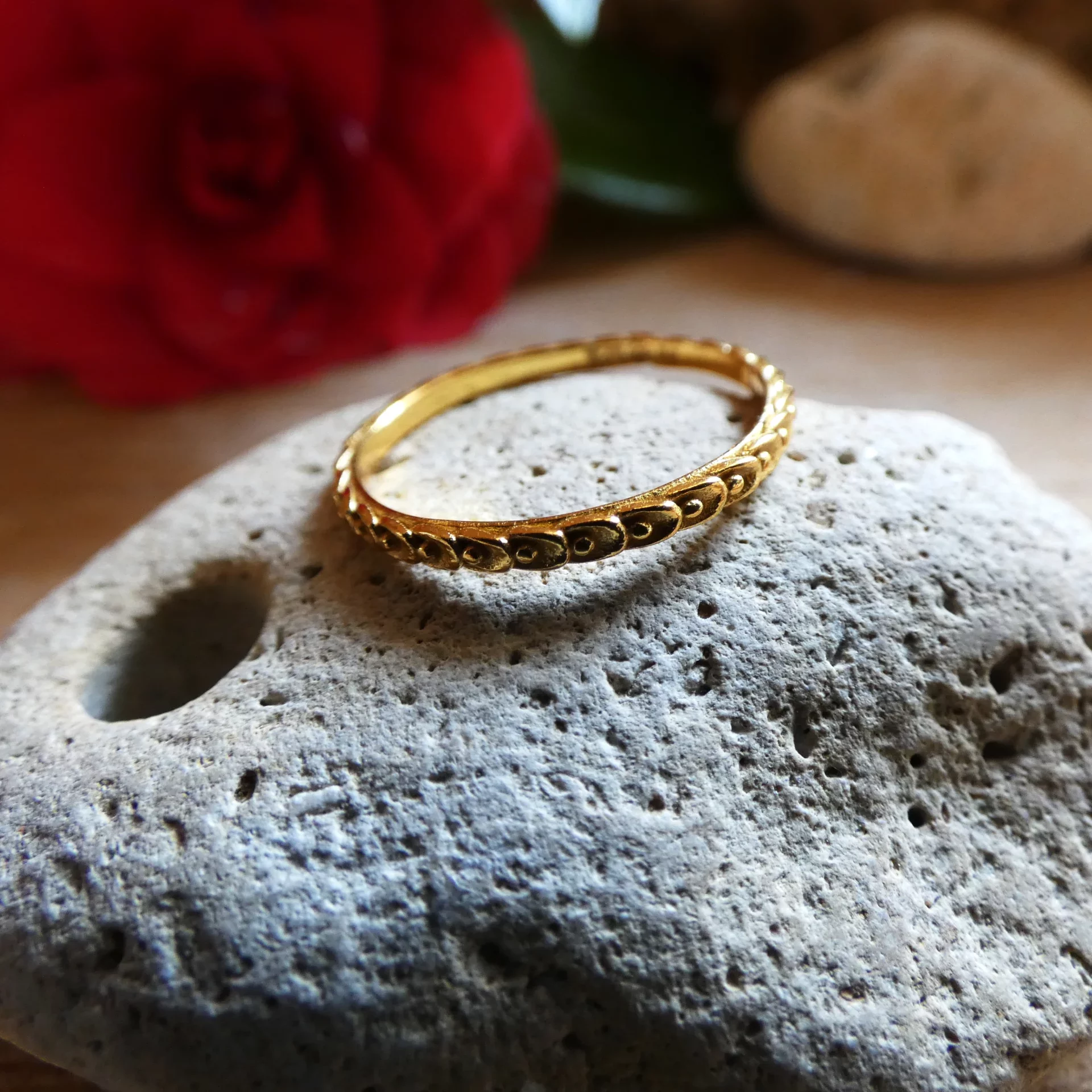 Bague Muja Juma argent plaquée or 3 microns