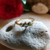 Bague Muja Juma coeur argent plaquée or 3 microns et prehnite – Image 2