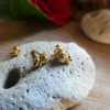 Boucles d'oreille Muja Juma  Puces Coeur argent plaquées or 3 microns – Image 2