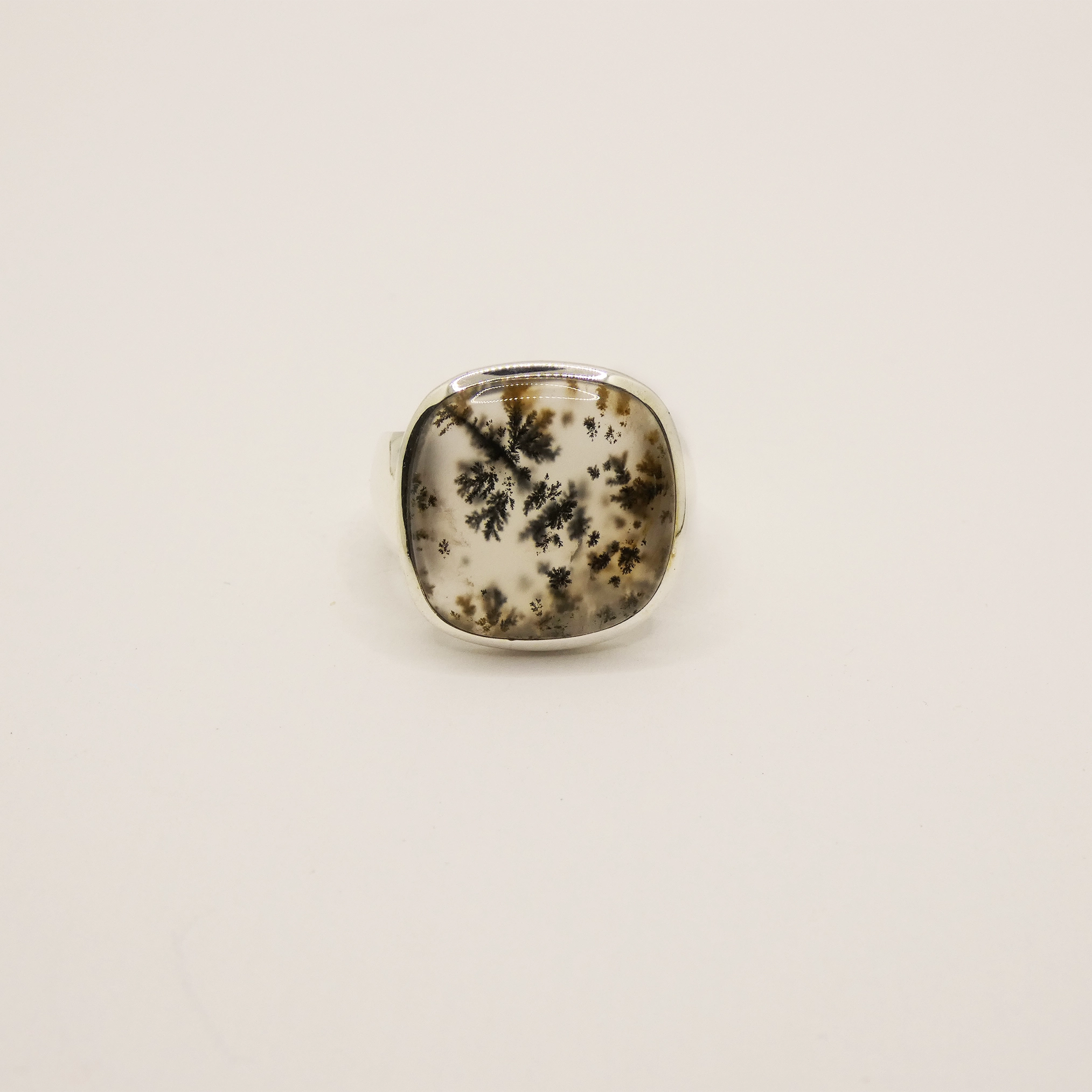 Bague Arte Fact argent et agate dentritique
