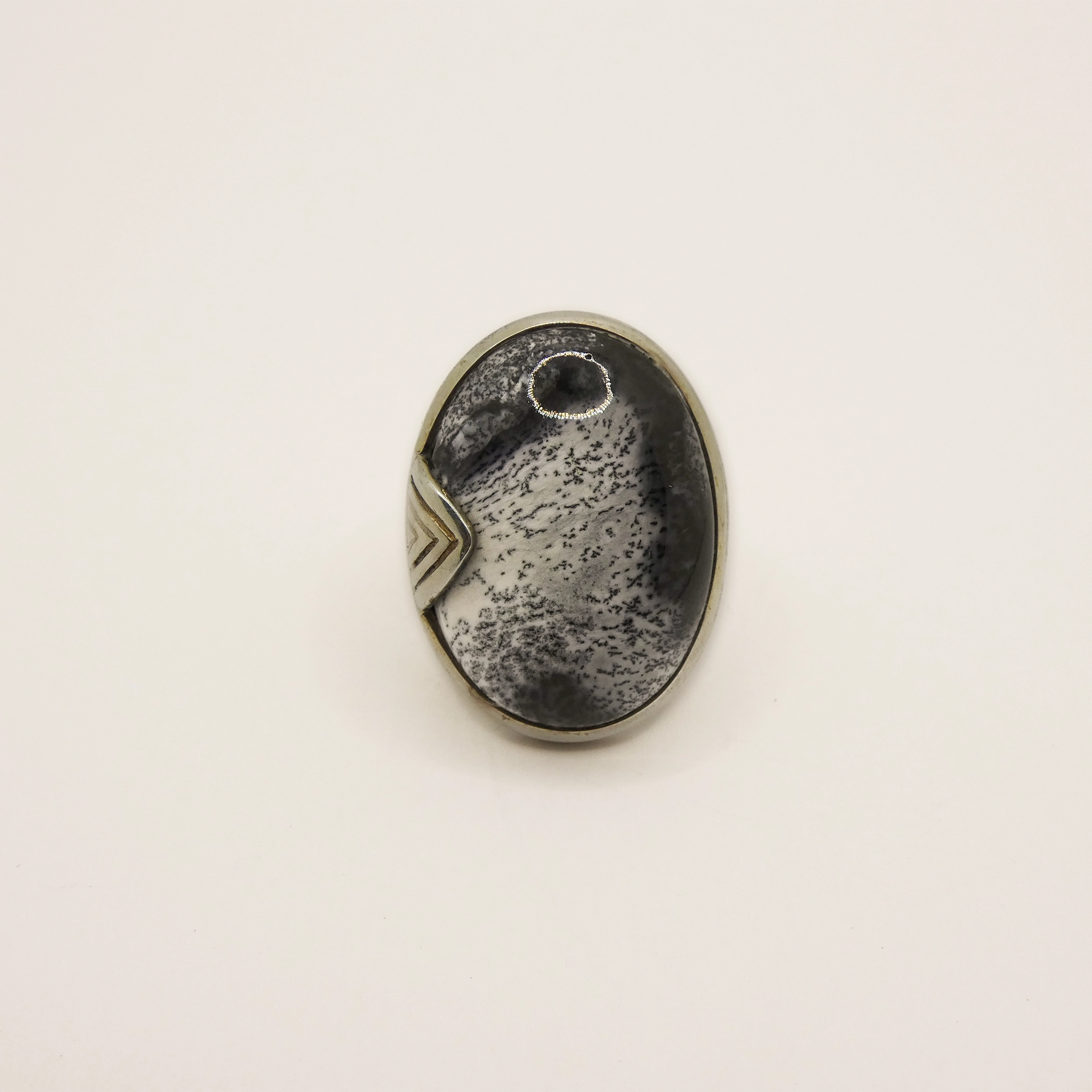 Bague Arte Fact argent et opale dentritique