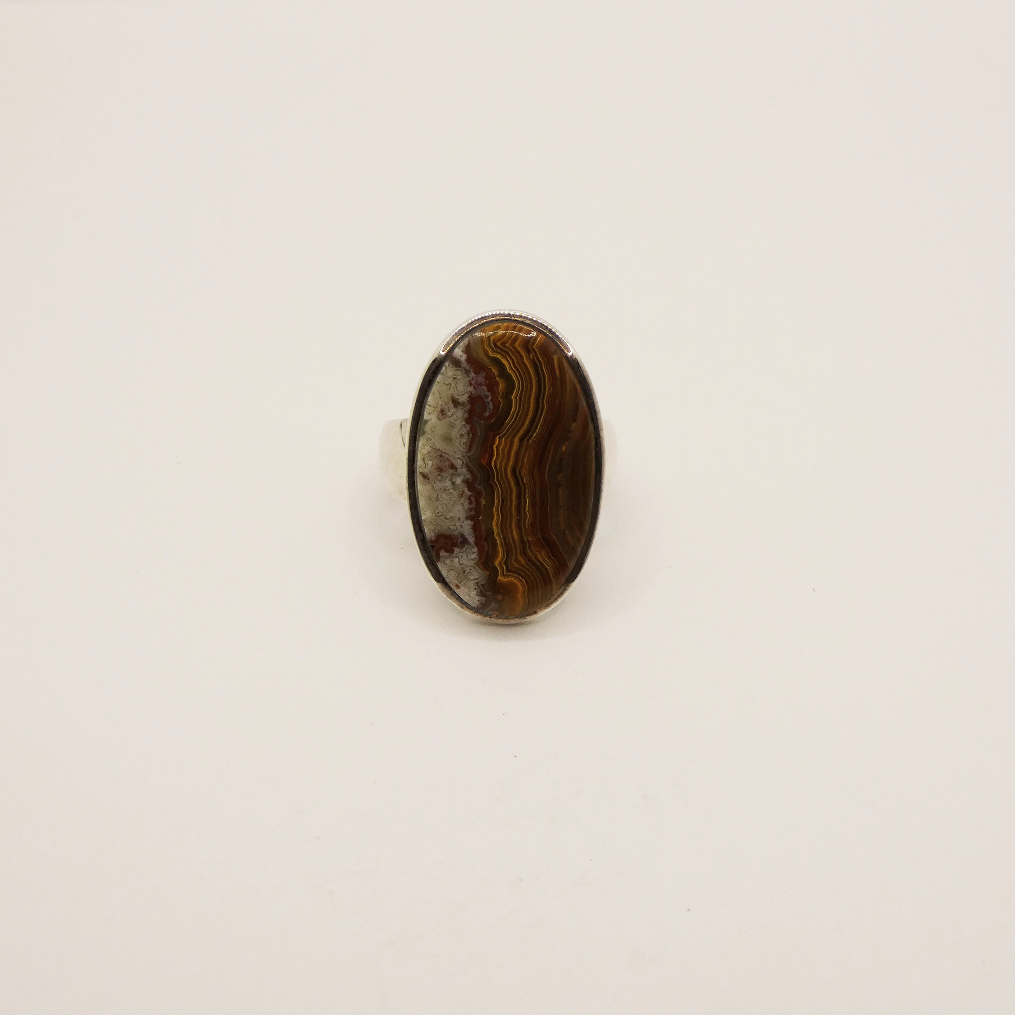 Bague Arte Fact argent et agate crazy lace