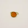 Bague plaquée or et cornaline.