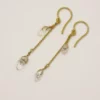 Boucles d'oreille Rajanee argent plaqué or et diamants Herkimer.