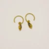 Boucles d'oreille Muja Juma plaqué or et labradorites