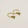 Boucles d'oreille Muja Juma plaquées or et prehnite