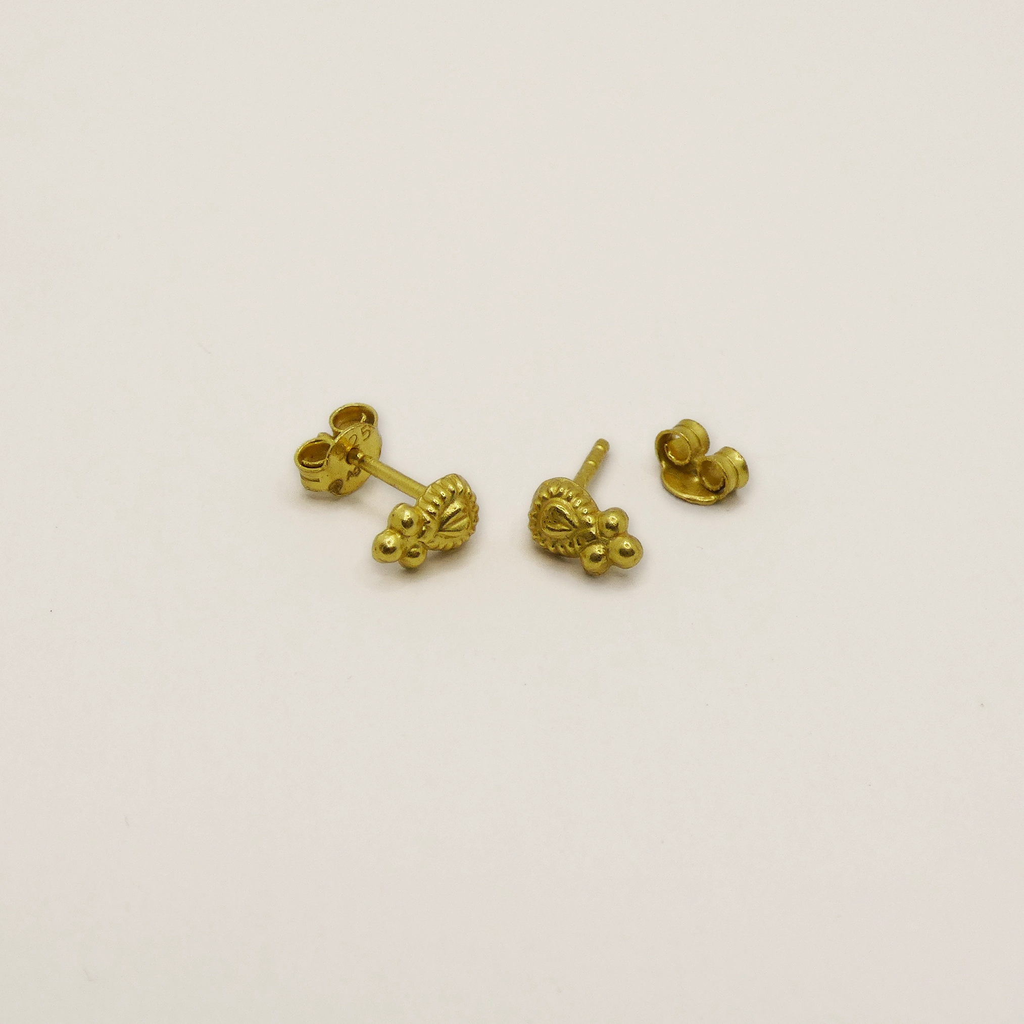 Boucles d'oreille Muja Juma argent plaqué or 3 microns