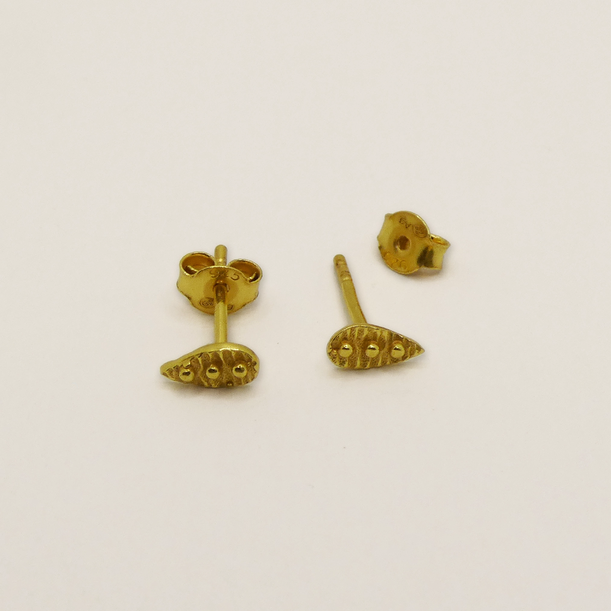 Boucles d'oreille argent plaqué or 3 microns