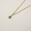 Pendentif Muja Juma plaqué or et amazonite.