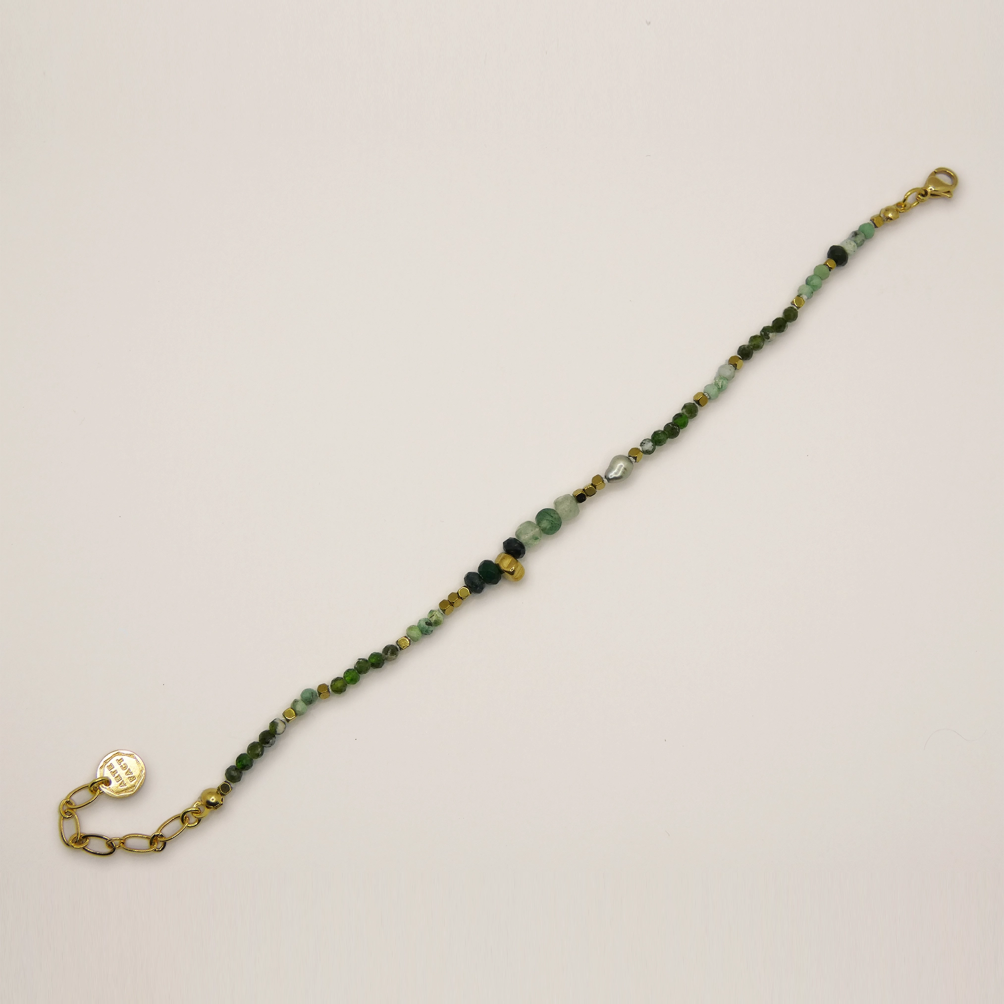 Bracelet pierres naturelles vertes