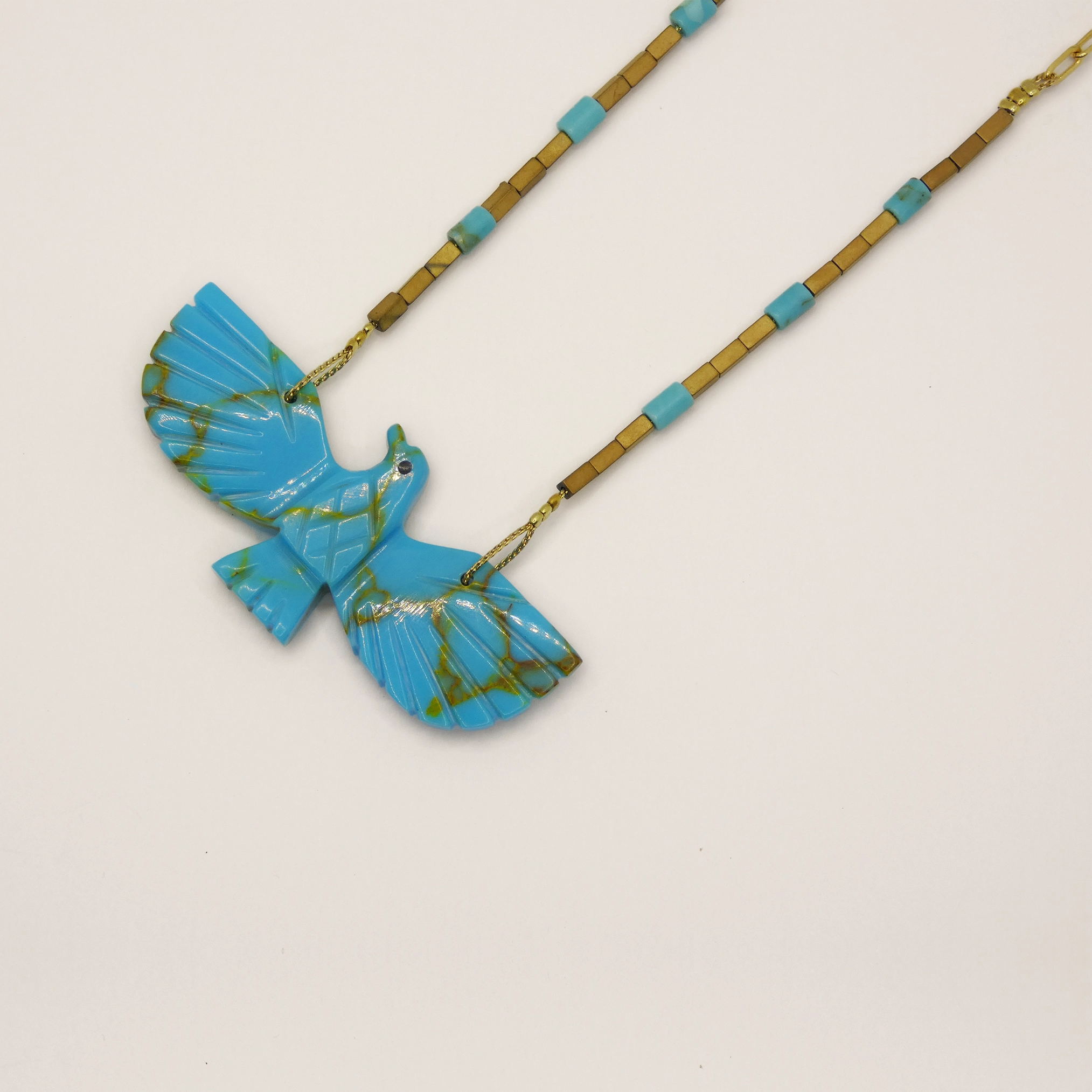 Collier oiseau de Turquoise