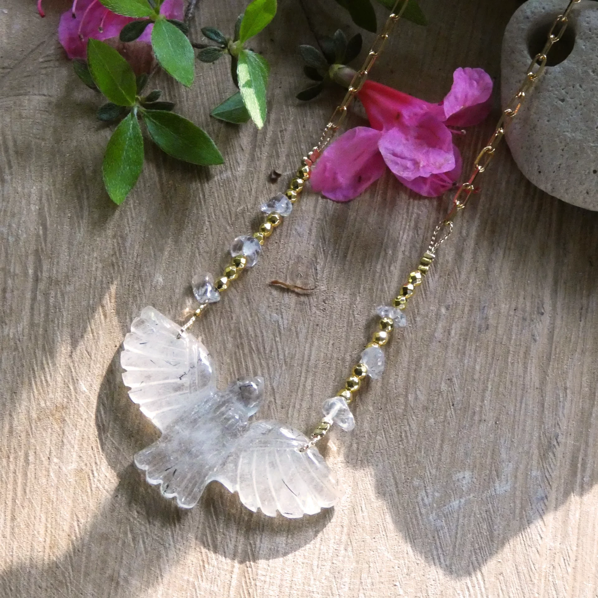 Collier Arte Fact oiseau de quartz – Image 1