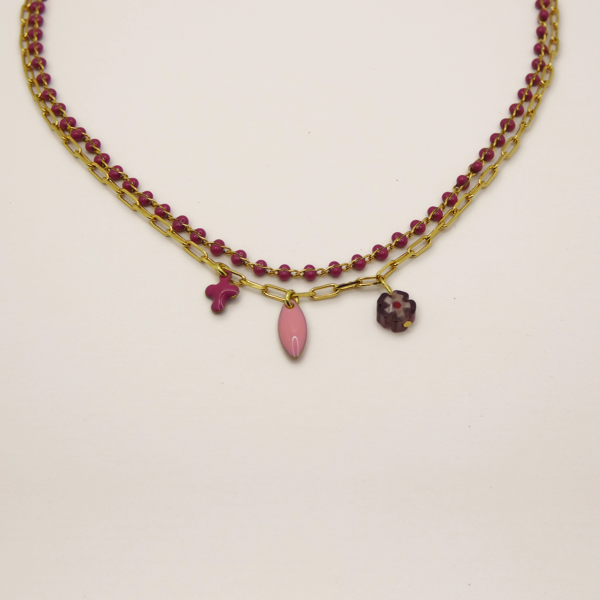 Collier double Rose Marie