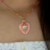 Pendentif Hypnochic rose brodé à la main – Image 3
