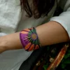 Bracelet manchette NAHUA brodée à la main – Image 3