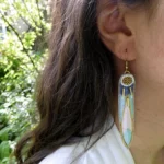 Boucles d'oreille NAHUA Apsa 2 brodées à la main – Image 3