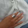Bague Touareg en argent gravée 2 – Image 4