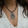 Pendentif Hamsa Touareg en argent. – Image 3