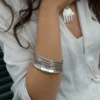 Bracelet Touareg 7 joncs gravés en argent. – Image 4
