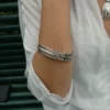 Bracelet Touareg 7 joncs gravés en argent. – Image 3