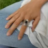 Bague Touareg gravée en argent et onyx noir – Image 3