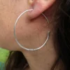 Boucles d'oreille créoles Touareg en argent. – Image 3