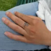Bague Touareg traditionnelle en argent gravée. – Image 3