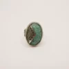 Bague Touareg gravée en argent et amazonite
